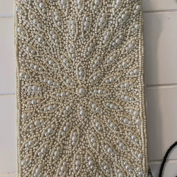 2 Bags for 1 price… Bamboo Trading Company Beaded Bags. Black & Beige. - Picture 13 of 16